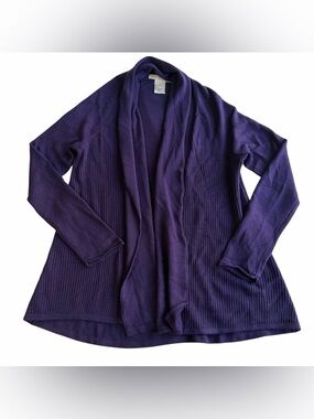 Requirements Deep Purple Open-Front Women's Cardigan